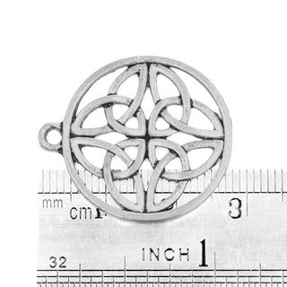 Dije Medalón Celta de Aleación Tono Plata Envejecida 28x24x1,6mm | 1 ud