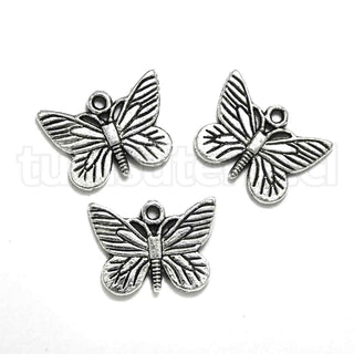 Mariposa colgante de aleación dezinc, estilo tibetao, 16x22mm.