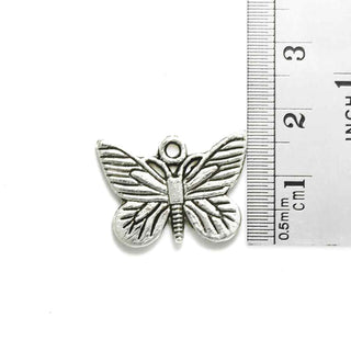 Dije Mariposa Tono Plata Envejecida 22x16mm | 4 uds.