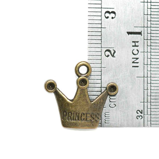 Dije Corona Estilo Tibetano Tono Bronce Envejecido 19x17x3,8mm | 6 uds.