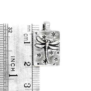 Dije Libélula "Fly" Estilo Tibetano Tono Plata Envejecida 20,5x13x2,5mm | 6 uds.
