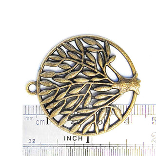 Dije Árbol de la Vida Grande Estilo Tibetano Tono Bronce Envejecido 37x22x2mm | 2 ud.