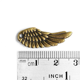 Dije Alas de Ángel Tono Bronce Envejecido 29x11x2mm | 4 uds.