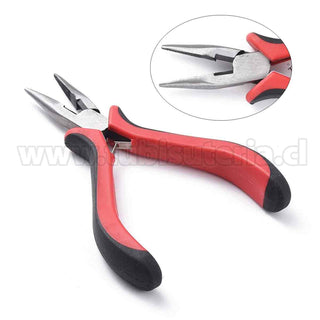Alicates de joyería de acero al carbono, pinzas con mandíbula dentada y cortador de alambre.