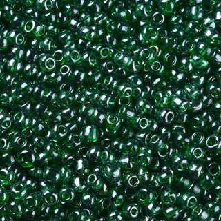 Mostacilla lustered 8/0. Abalorio de vidrio semi transparente con color brillante lustroso, varios tonos para seleccionar, 3 mm.