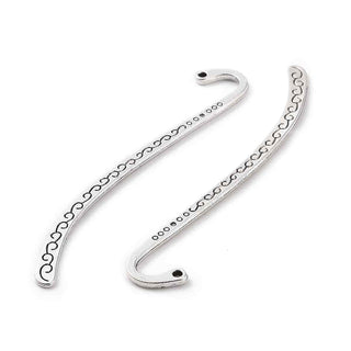 Marcador de Libro de Aleación de Zinc Tono Plata Envejecida Libre de Plomo y Níquel 14×84×1,5 mm | 1 ud