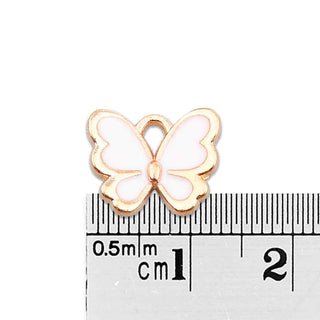 Colgante Esmaltado Mariposa | Varios Tonos | 13x11 mm | 2 uds