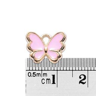 Colgante Esmaltado Mariposa | Varios Tonos | 13x11 mm | 2 uds