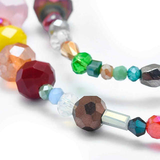 Cristal Chino Abalorios de Vidrio Facetados Formas y Colores Mixtos Mezclados | 1 tira