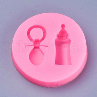 Moldes de silicona de grado alimenticio, moldes para fondant, para decoración de pasteles, chocolate, dulces, resina UV y resina epoxi, fabricación de joyas, color rosa intenso, 61x10 mm.