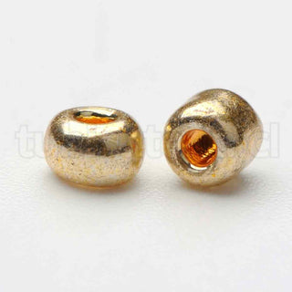 Mostacillas 8/0, abalorios de vidrio electroplateado, redondeadas disponibles en tonos metalizados