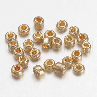 Mostacillas 8/0, abalorios de vidrio electroplateado, redondeadas disponibles en tonos metalizados