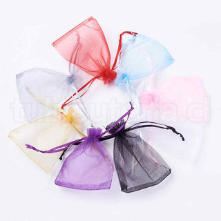 Bolsas de organza para joyeria de 9x12 cms. Color mezclado