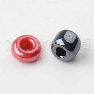 Mostacilla perlada 8/0. Abalorio de vidrio de 3 mm de diámetro., varios colores para seleccionar. 20 gramos.