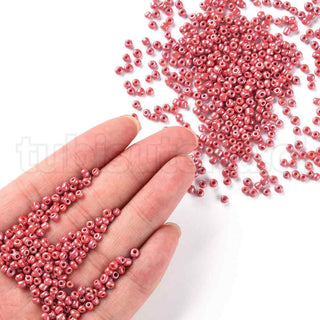 Mostacilla perlada 8/0. Abalorio de vidrio de 3 mm de diámetro., varios colores para seleccionar. 20 gramos.
