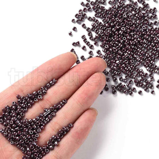 Mostacilla perlada 8/0. Abalorio de vidrio de 3 mm de diámetro., varios colores para seleccionar. 20 gramos.