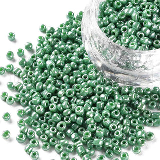 Mostacilla perlada 8/0. Abalorio de vidrio de 3 mm de diámetro., varios colores para seleccionar. 20 gramos.