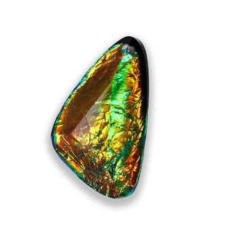 Dije Triángulo Resina Verde AB Efecto Aurora Boreal 34x20x6mm | 1 ud