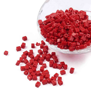 Abalorio Vidrio Cubo Irregular 3 mm | Varios Tonos | 15 gr