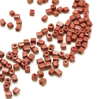 Abalorio Vidrio Cubo Irregular 3 mm | Varios Tonos | 15 gr