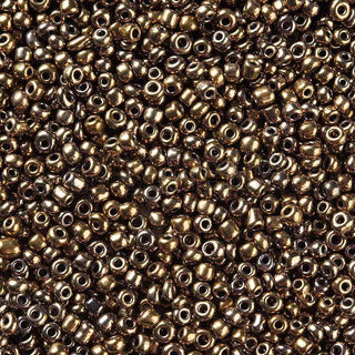 Mostacilla 8/0, cuentas de vidrio metalizada, tamaño 3 mm de diámetro, agujero 1 mm.