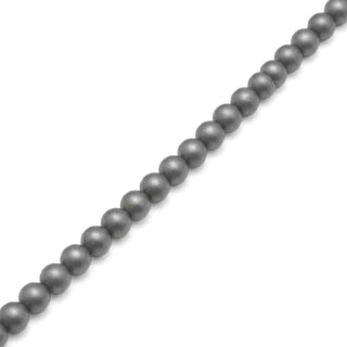 Abalorio Hematita Sintética Esmerilada Gris Plateado 2 mm | 1 tira