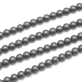 Abalorio Hematita Sintética Esmerilada Gris Plateado 3 mm | 1 tira