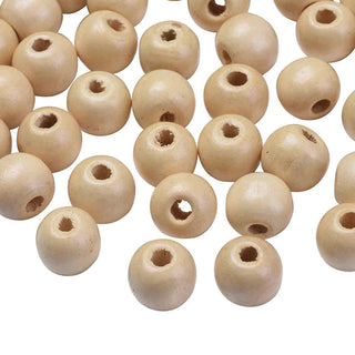 Abalorio de Madera Redondo Color Natural 12 mm | 30 gr