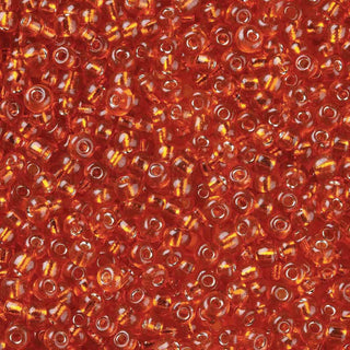 Mostacilla centro de plata 8/0. Abalorio de vidrio con orificio revestido, varios tonos para seleccionar, 3 mm.