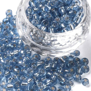 Mostacillón 6/0 Vidrio Centro de Plata 4 mm | Varios Tonos | 20 gr