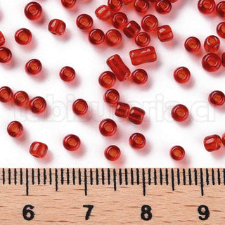 Mostacilla 8/0. Cuentas de vidrio redondeadas, color transparente, varios tonos para seleccionar,, cerca de 3 mm.