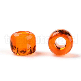 Mostacilla 8/0. Cuentas de vidrio redondeadas, color transparente, varios tonos para seleccionar,, cerca de 3 mm.