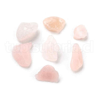 Viruta o chip de piedra natural, opalo rosa natural en chips, sin agujero / sin perforar.