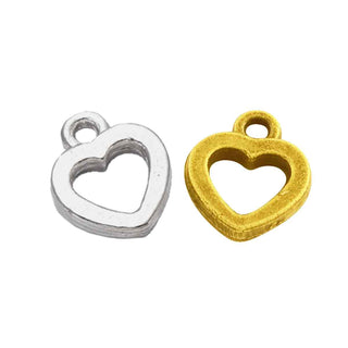 Dije Corazón Estilo Tibetano 2 Tonos a Elegir 12x10x2.5mm | 16 uds