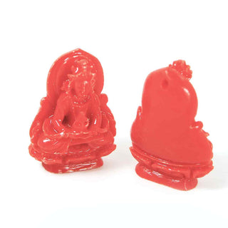 Dije Buda de Coral Sintético 26,5×18×12 mm | 1 ud