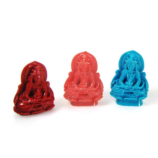 Dije Buda de Coral Sintético 26,5×18×12 mm | 1 ud
