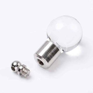 Colgante Redondo Vidrio Transparente Rellenable 25x12mm | 1 ud