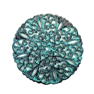 Maxi Dije Enlace Mandala Filigrana de Aleación Tono Bronce Oxidado 40mm | 1 ud