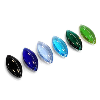 Dije Marquesa Alargada Vidrio Transparente 31x14x8mm 7 Colores | 1 ud