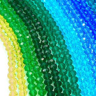 Cristal Chino Rondelle Facetado Translúcido Color a Elegir 6x4 mm | 1 tira